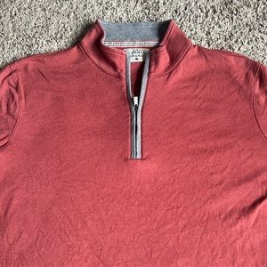 The Normal Brand Q-Zip Pullover Sweatshirt XL Red Sweater